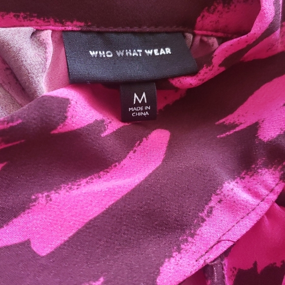 Who What Wear puff-sleeved blouse with tie - Picture 15 of 15